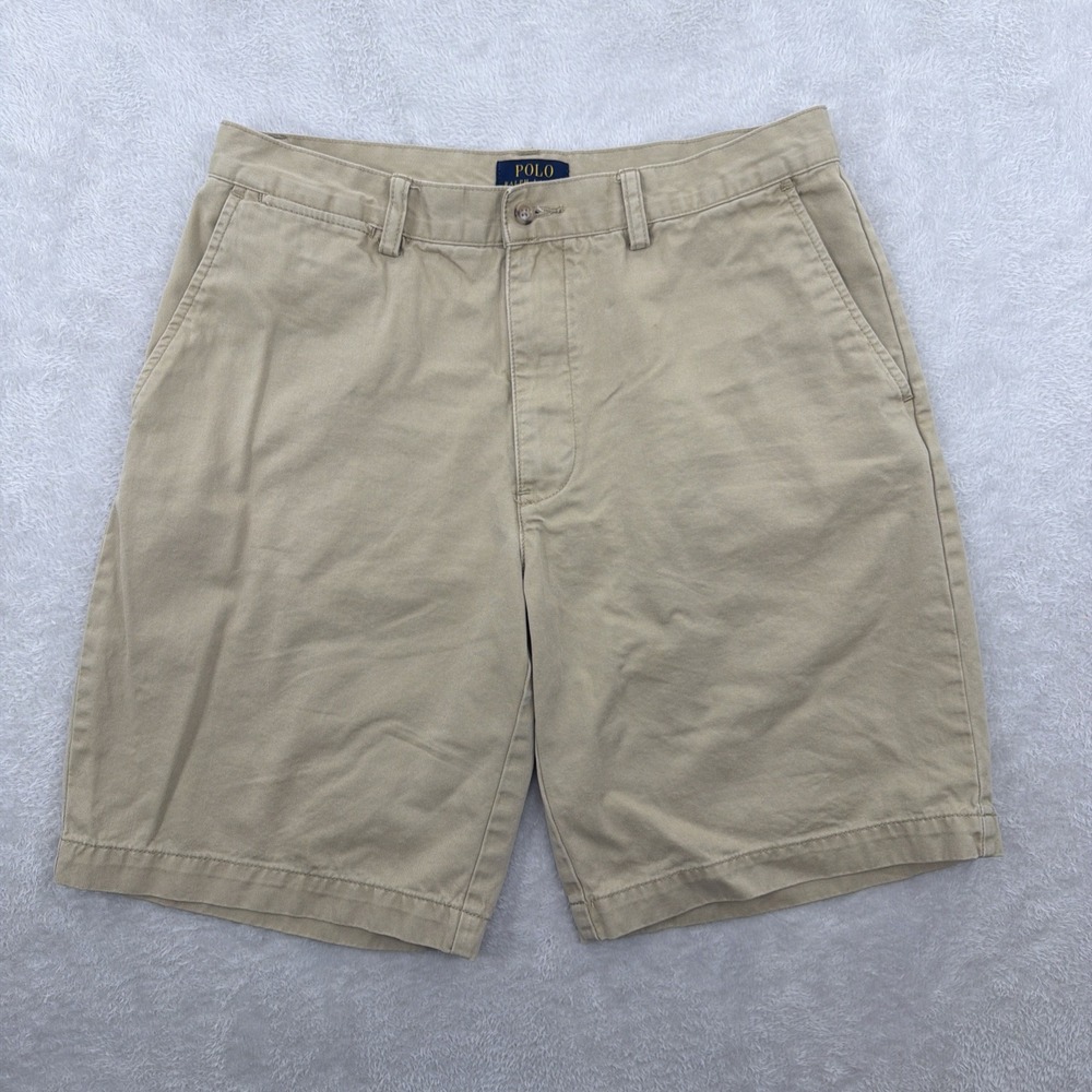 Polo Ralph Lauren Shorts Mens 32 Kakis Classic Fit 9" Chino Stretch Cotton